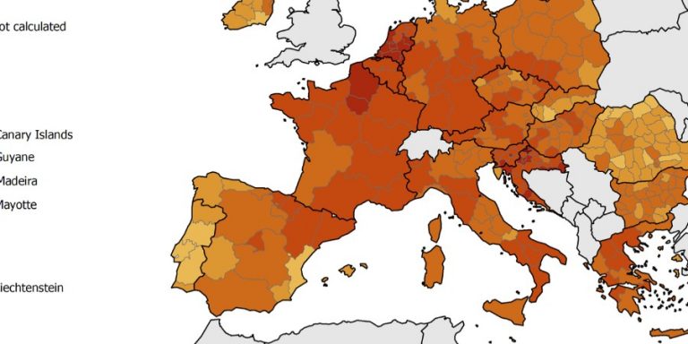 Read more about the article Mapa de risco europeu: Portugal regressa ao primeiro lugar dos países com menos casos por 100 mil habitantes